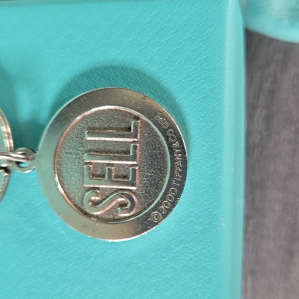 Vintage Tiffany & Co Buy Sell Y2K Keychain Wall Street, Reseller 925 Rare W COA - Picture 5 of 7